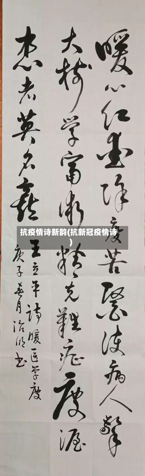 抗疫情诗新韵(抗新冠疫情诗)