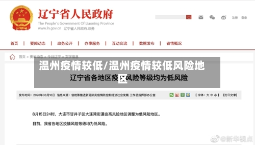 温州疫情较低/温州疫情较低风险地区