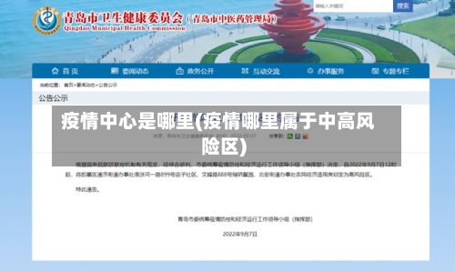疫情中心是哪里(疫情哪里属于中高风险区)-第2张图片