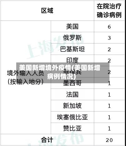 美国新增境外疫情(美国新增病例情况)