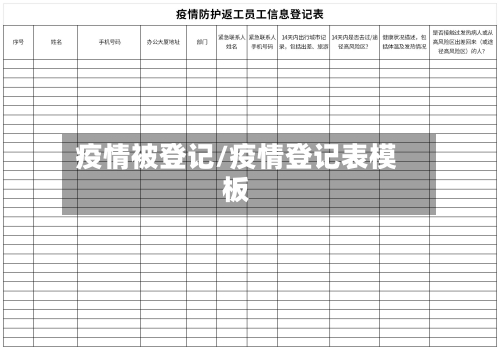疫情被登记/疫情登记表模板-第2张图片