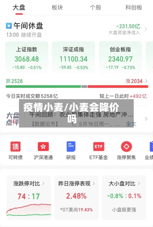 疫情小麦/小麦会降价吗-第2张图片