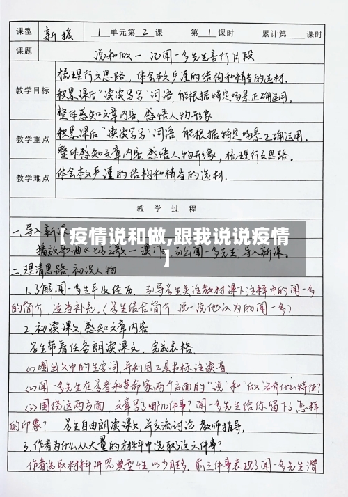 【疫情说和做,跟我说说疫情】